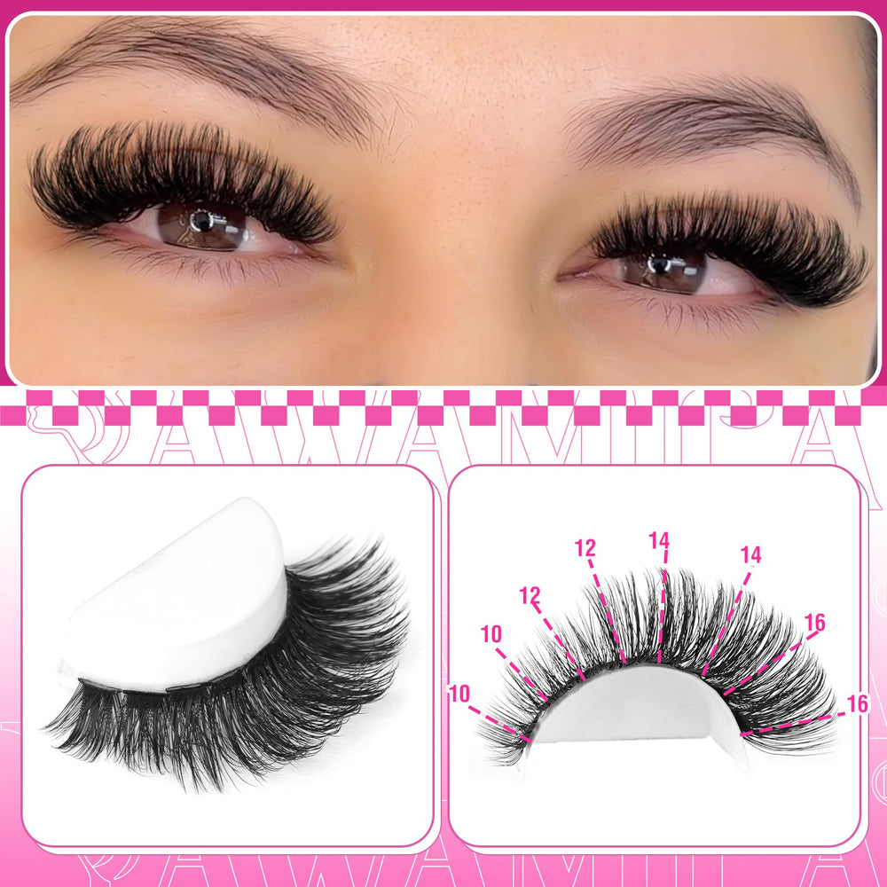 Yawamica 100D matte-black D-Curl clusters for fluffy fullness.