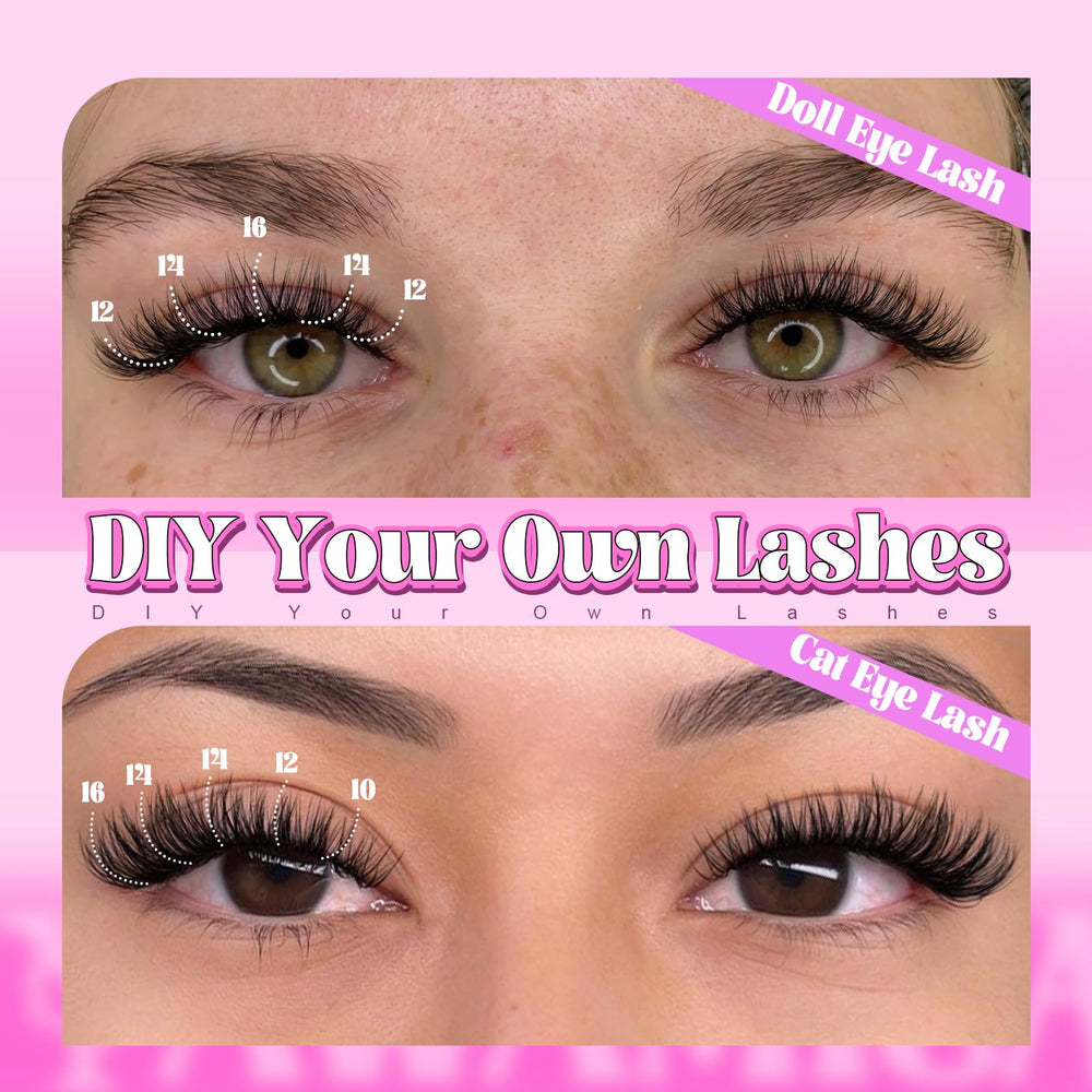 Yawamica DIY lash clusters with a soft band for comfortable wear.