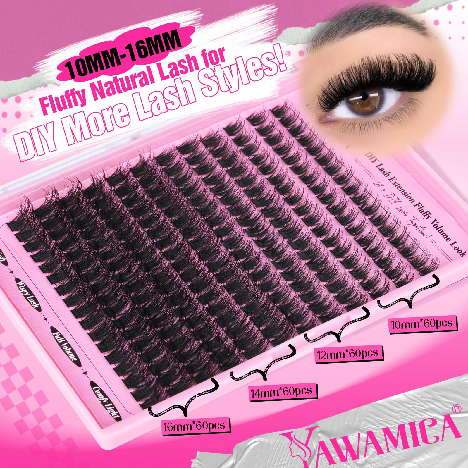 Yawamica beginner-friendly DIY lash extension setup for easy styling at home.