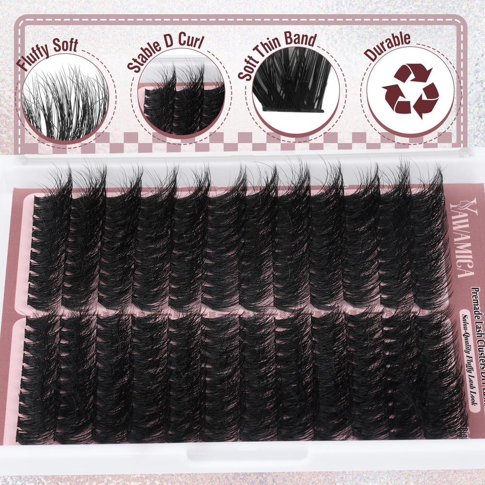 Yawamica faux mink fiber clusters offer lightweight, comfortable wear