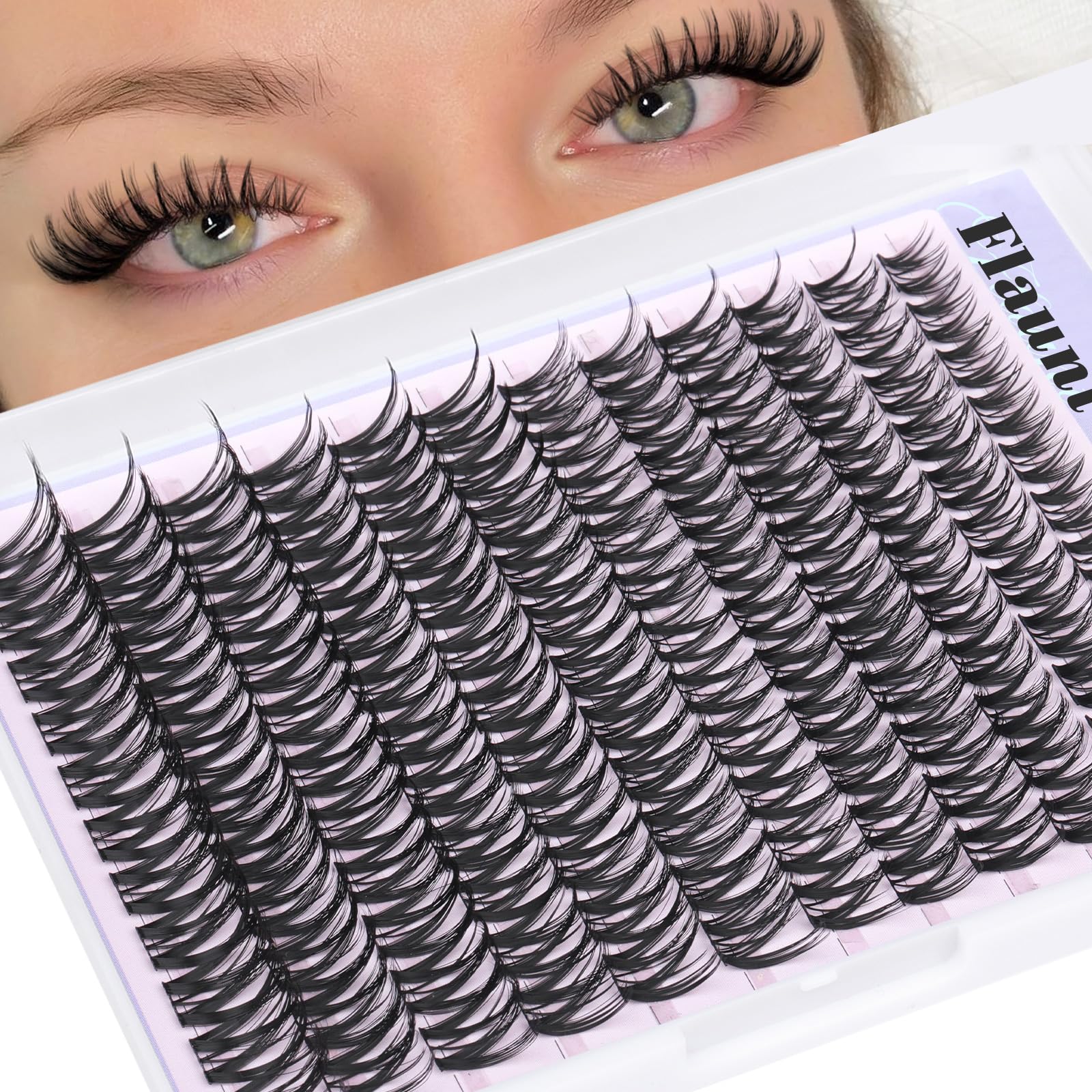 Yawamica flaunt lash clusters 8-18mm deliver natural wispy volume for daily wear.