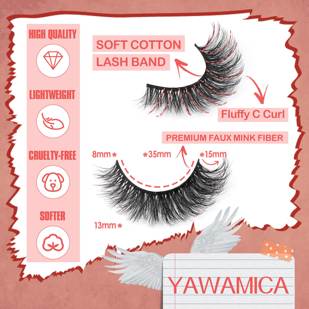 Yawamica flexible cotton-band lashes ensure easy, comfy application