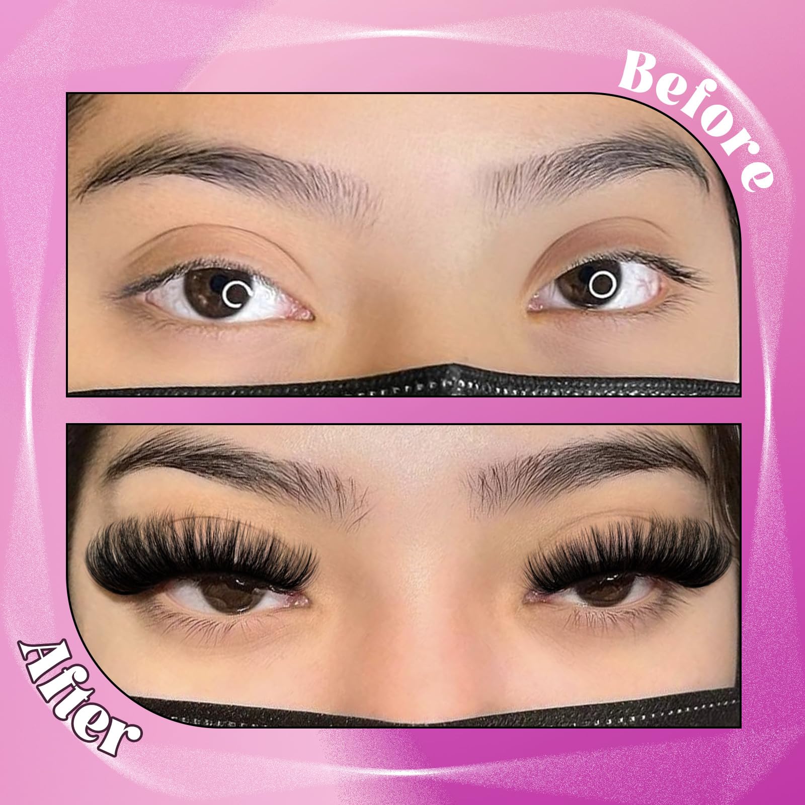 Yawamica fluffiest lash clusters 21mm for fuller length with comfortable wear