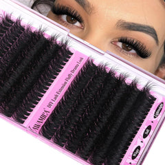 Yawamica fluffy-volume lashes 14-20mm for bold at-home DIY lash looks.