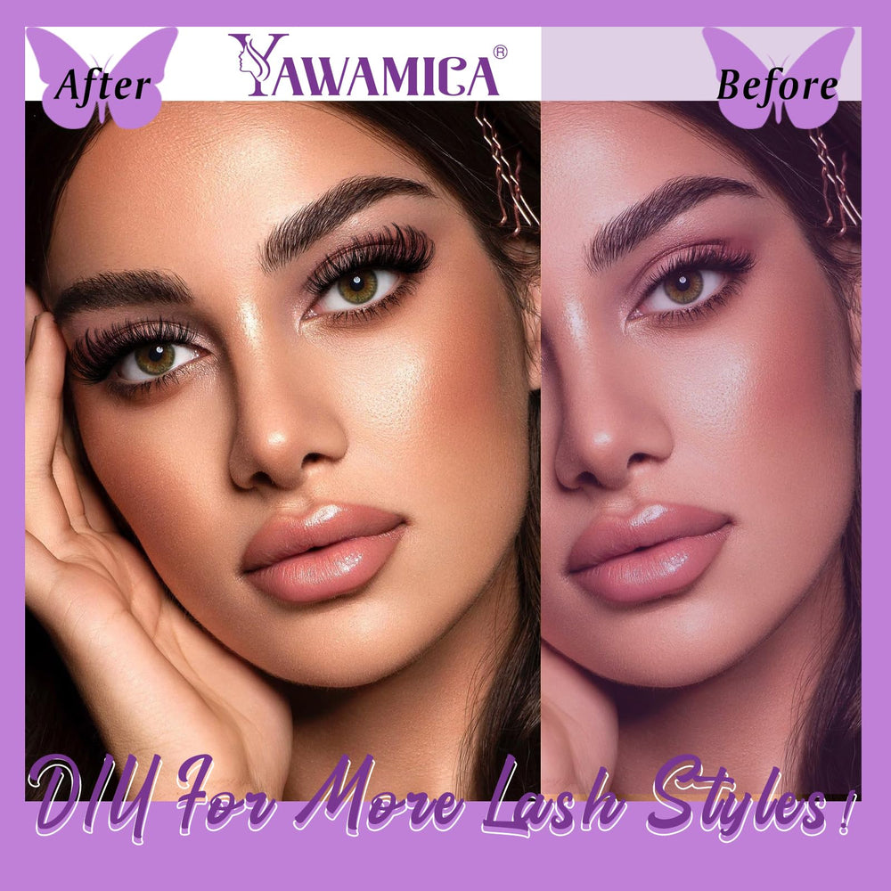 Yawamica lash applicator tweezers for precise cluster placement