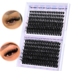 Yawamica lash clusters fluffy for a voluminous, fluttery look at home.
