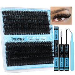 Yawamica lash extension kit packaging for easy at-home lashes