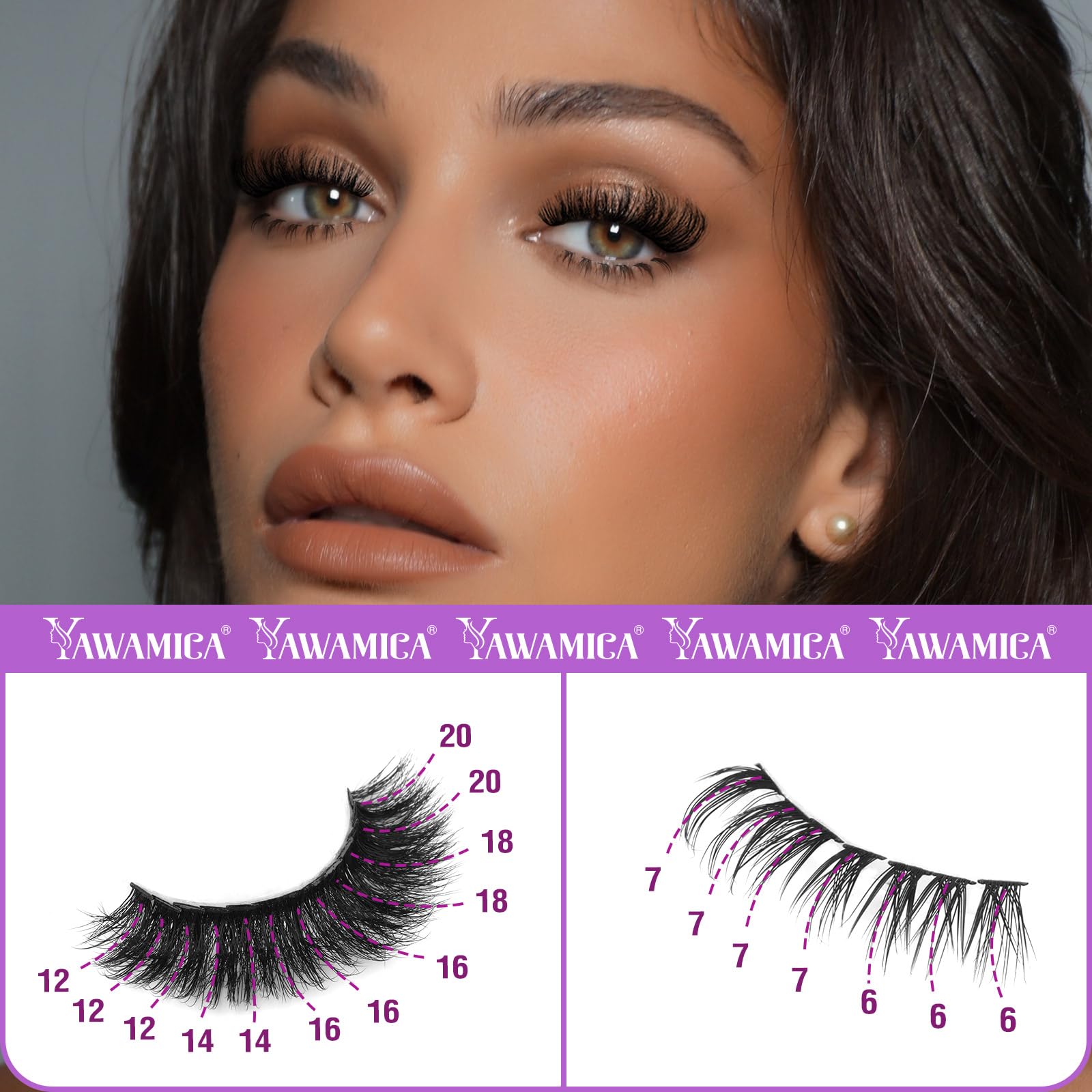 Yawamica lash tweezers for precise placement