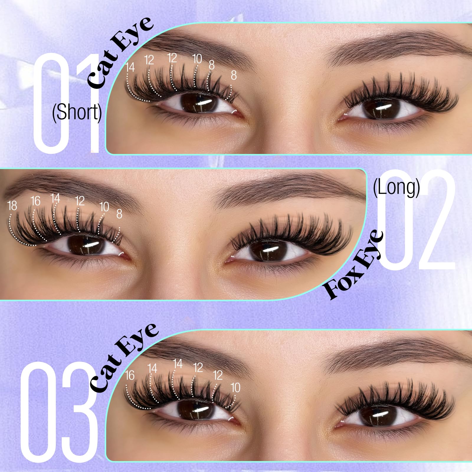 Yawamica lashes with C-Curl lift define eyes with subtle depth.