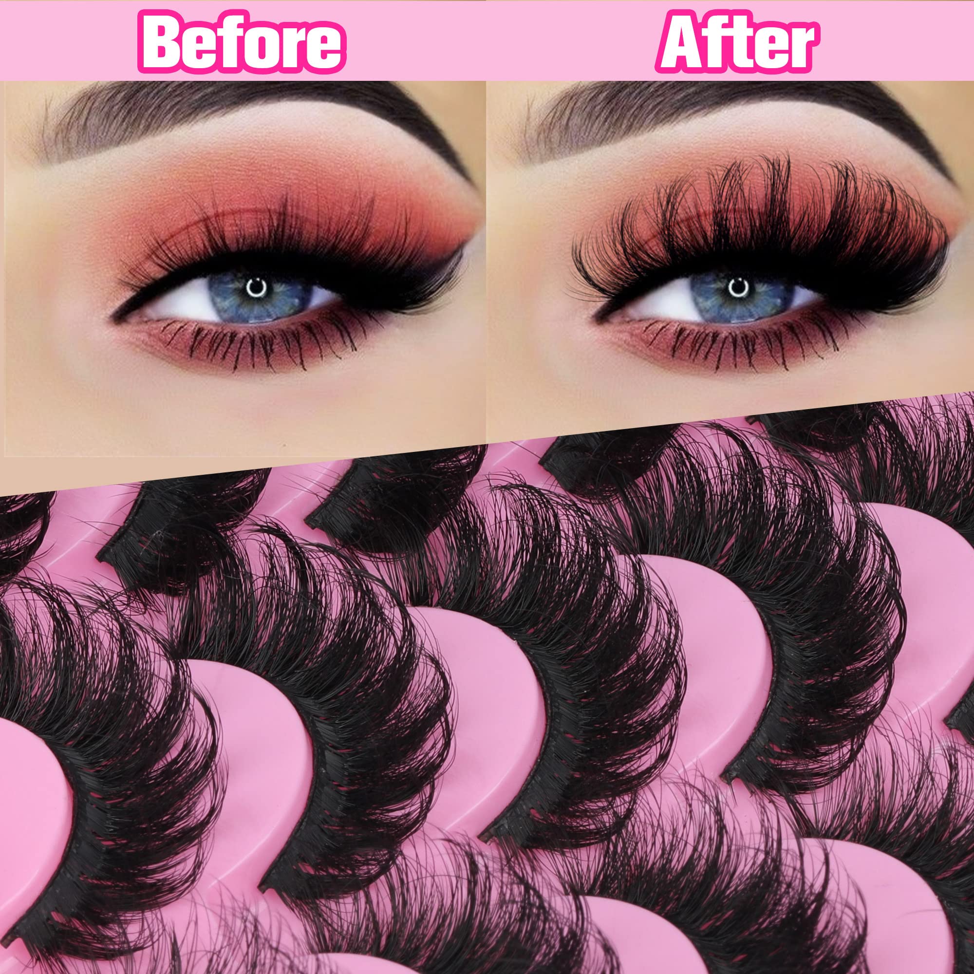 Yawamica Lashes natural look; full-volume without heaviness for daytime wear.