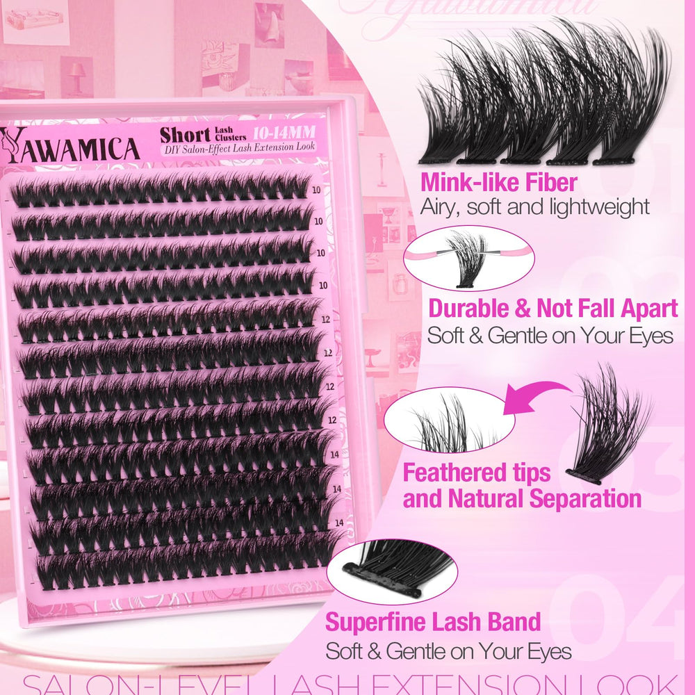 Yawamica lightweight lashes ensure all-day comfort.