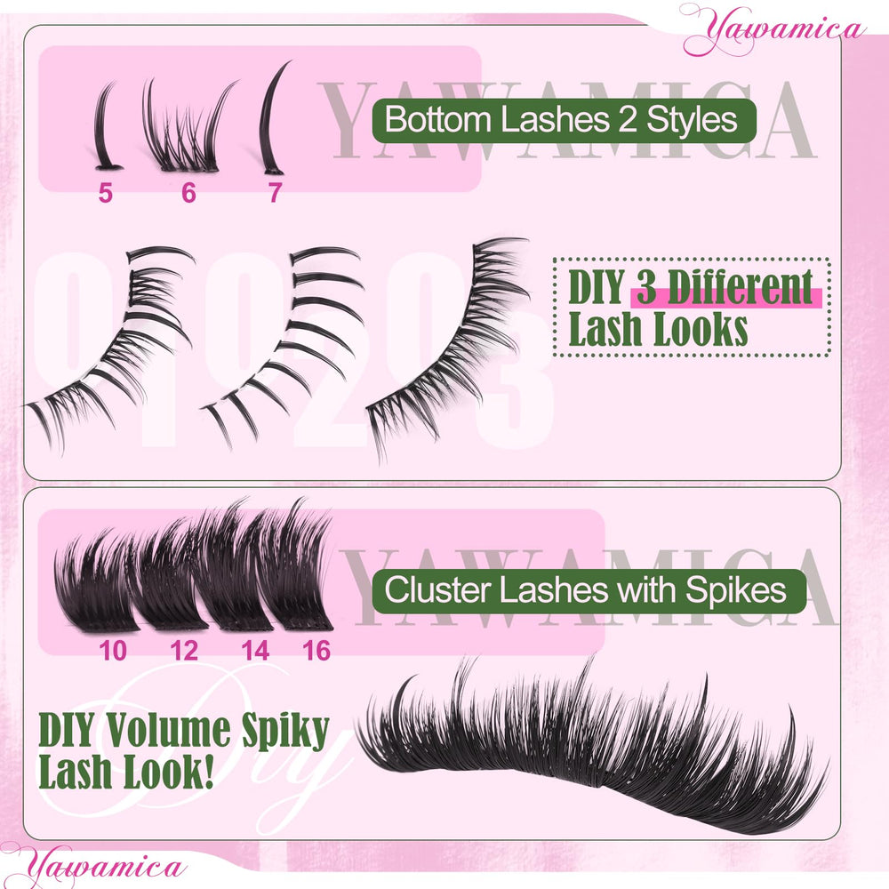 Yawamica lower lashes 5-7mm provide balanced, natural-looking accent to eye shape.