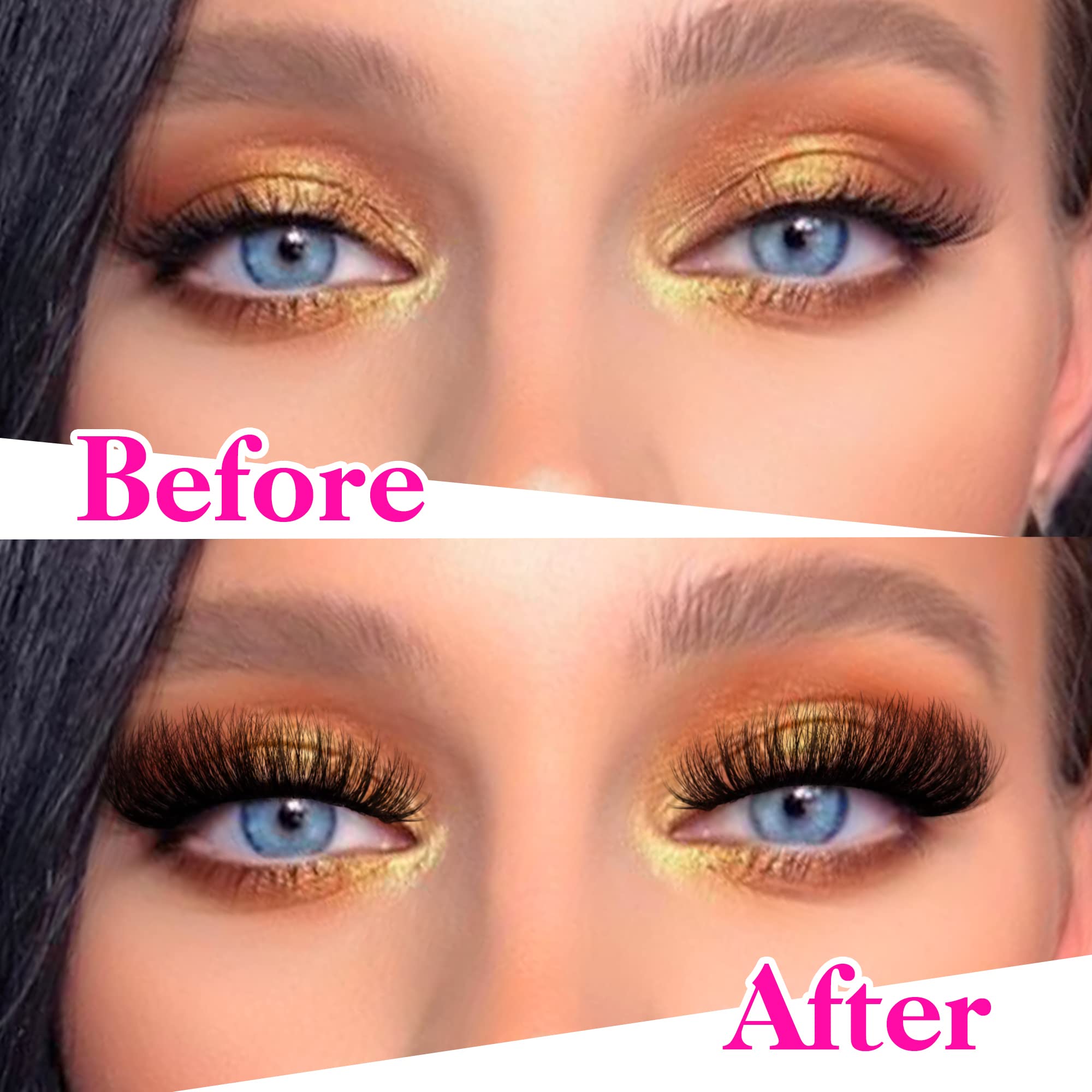 Yawamica 15mm lashes with flexible cotton band for easy trimming.