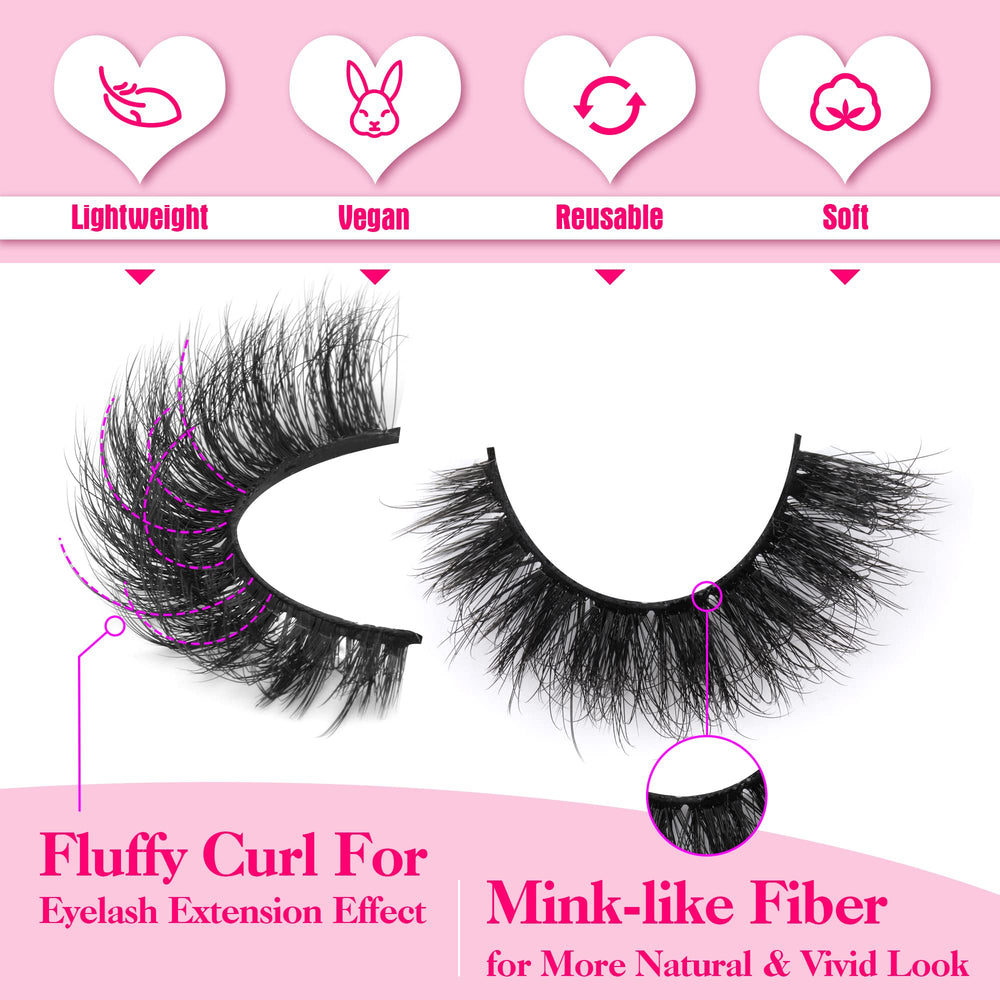 Yawamica lashes handcrafted mink-like fibers blend with natural lashes.