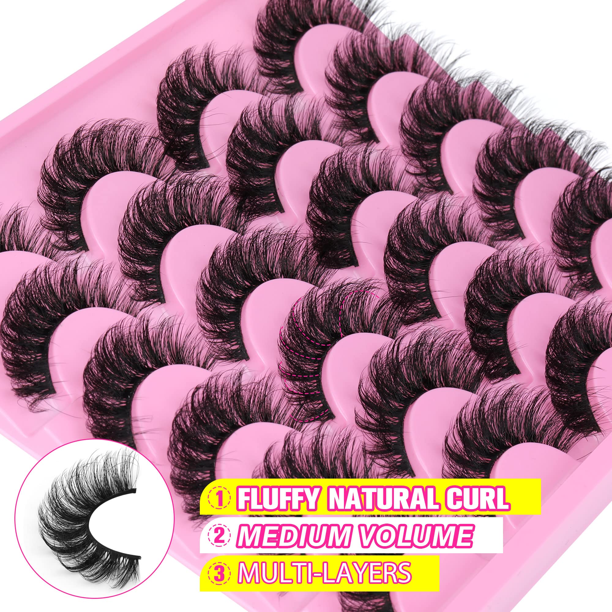 Yawamica natural-volume lashes 16mm for subtle, daily glamour
