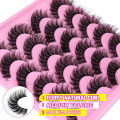 Yawamica natural-volume lashes 16mm for subtle, daily glamour