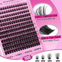 Yawamica premium faux mink fiber lashes for a natural, velvety feel.