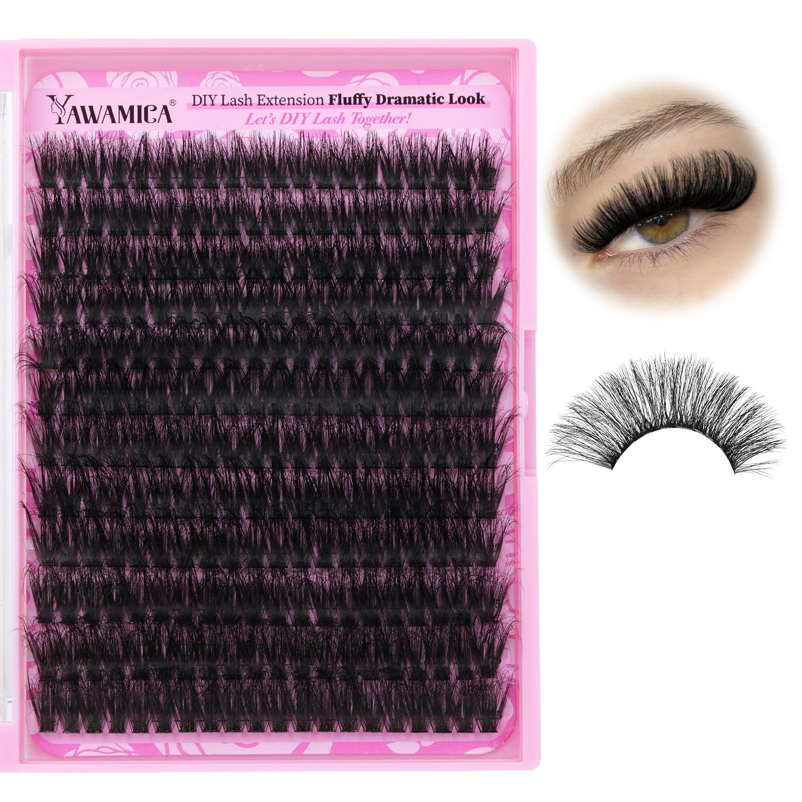 Yawamica premium faux mink fibers ensure soft feel and durable wear