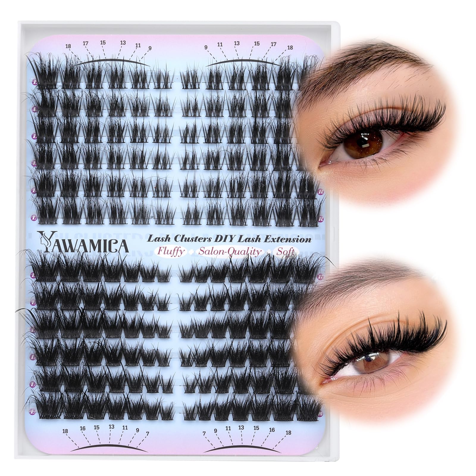 Yawamica reusable cluster lashes durable for 5-8 uses with proper care.