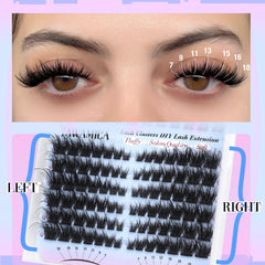 Yawamica self-adhesive cluster lashes ideal for easy at-home extensions.