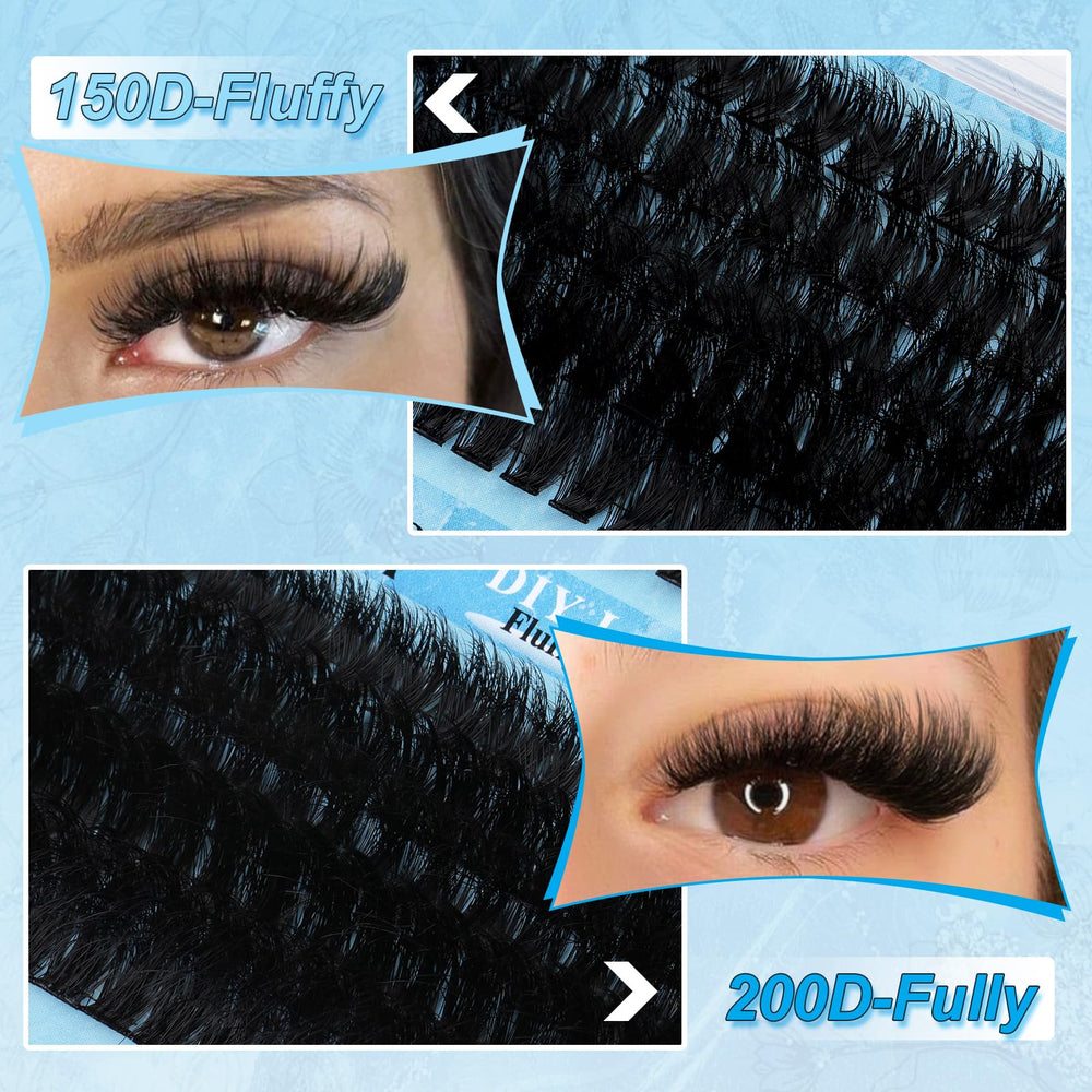 Yawamica soft fluffy lashes 150D-200D feel natural and comfy