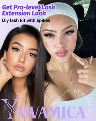 Yawamica spiked lashes demonstrate defined texture and lightness.