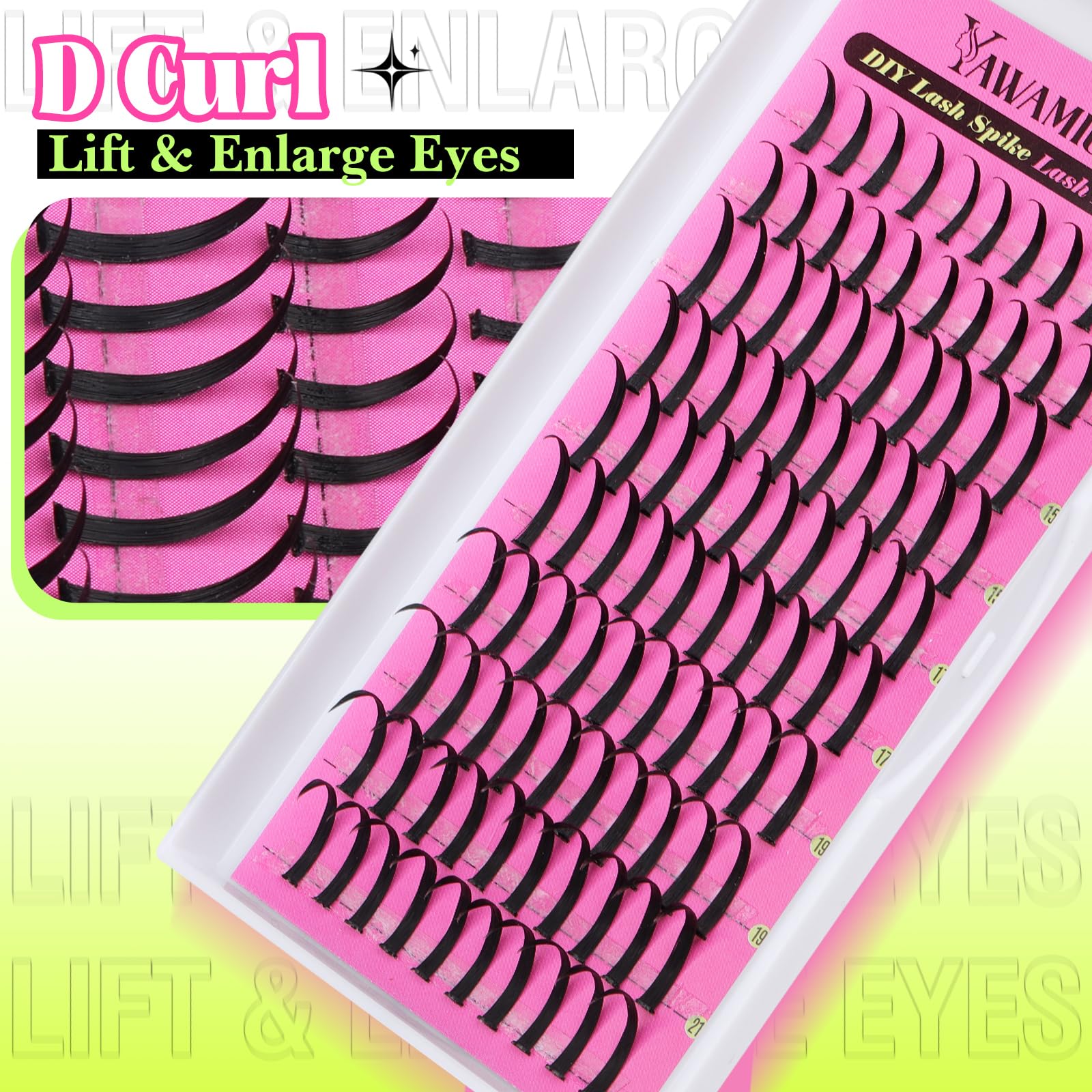 Yawamica spiky lash extensions provide all-day comfort without heavy feeling
