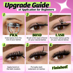 Yawamica spiky lash extensions designed to pair beneath cluster lashes for easy layering