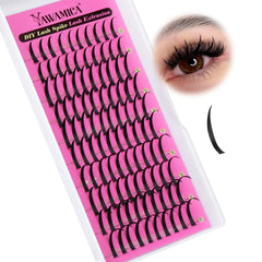 Yawamica spiky lash extensions with D curl and 13-21mm mix for versatile volume