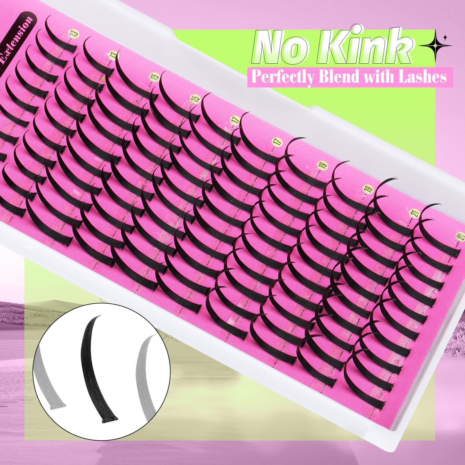 Yawamica spiky lash extensions come in a convenient package for ready-to-use sets