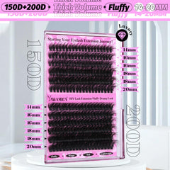 Yawamica upgrade-mink-fiber clusters offer soft matte black lashes with extra fullness.