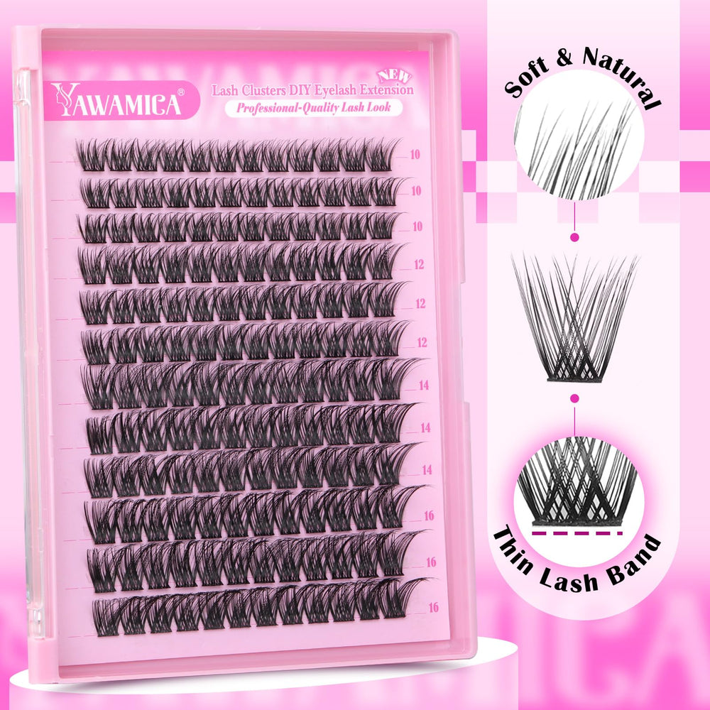 Yawamica beginner-friendly clusters enable quick at-home lash looks.