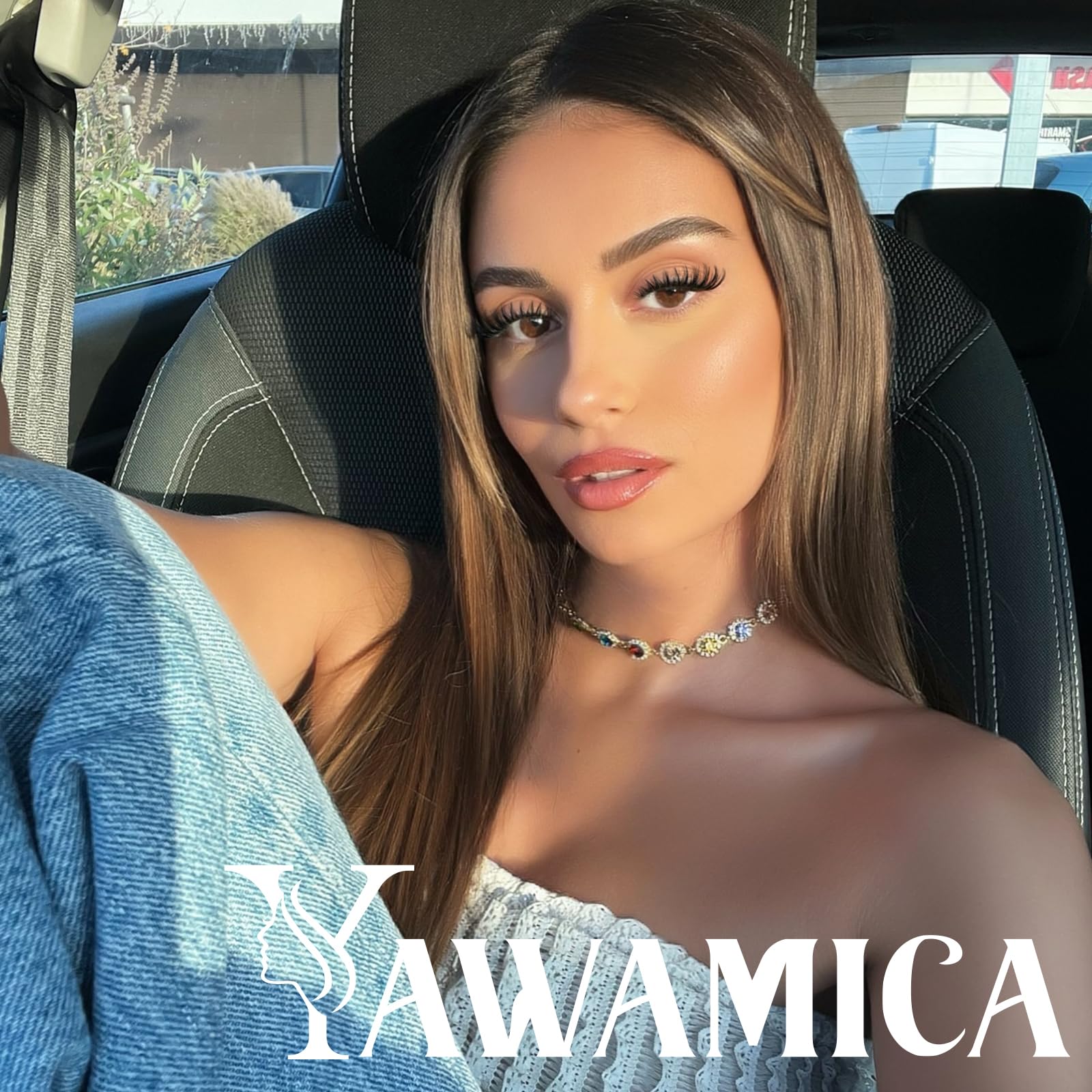 Yawamica waterproof cluster lashes stay secure in moisture or sweat.