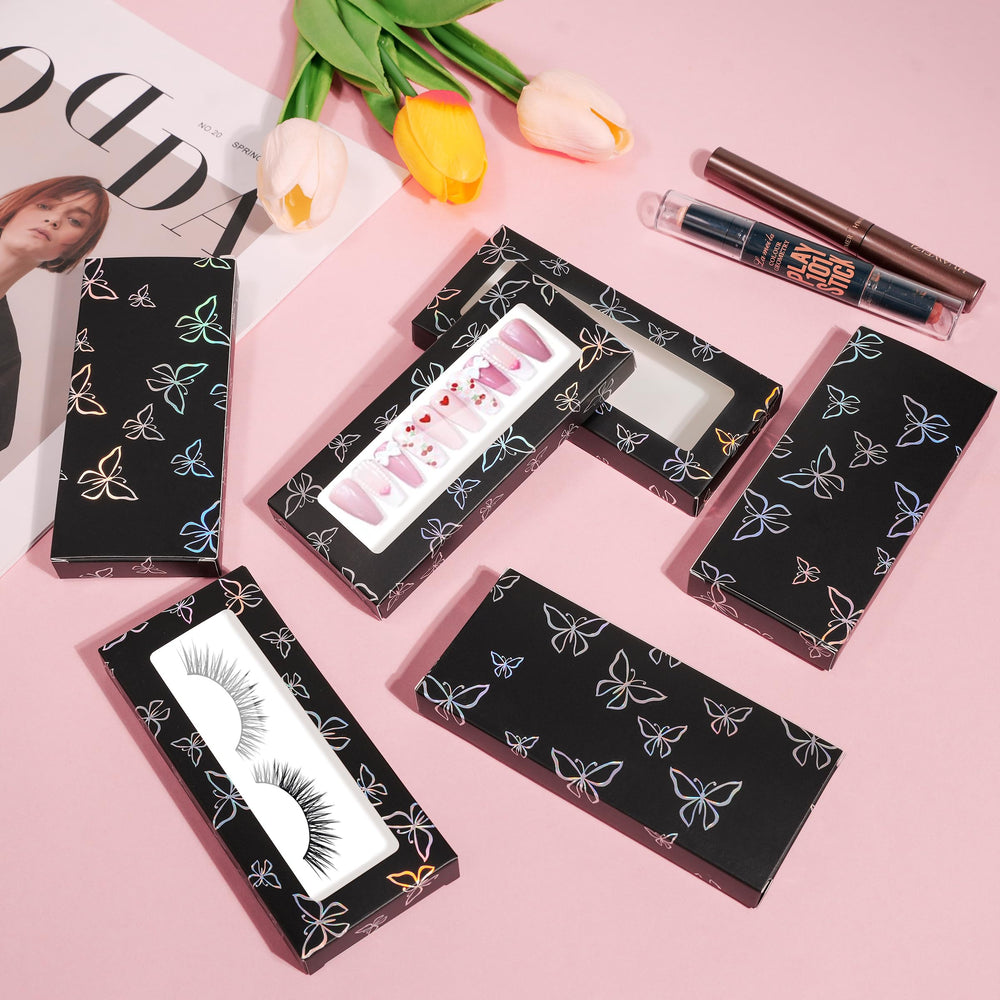 Yazabai transparent window nail box shows contents at a glance