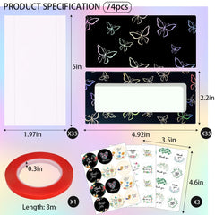 Yazabai white cardstock sheets for crisp packaging inserts to showcase nail art