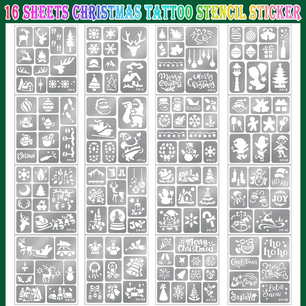 Yazhiji stencil with reindeer design for playful party body art