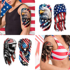 Yazhiji eagle tattoo, bold patriotic motif for landmark celebrations.