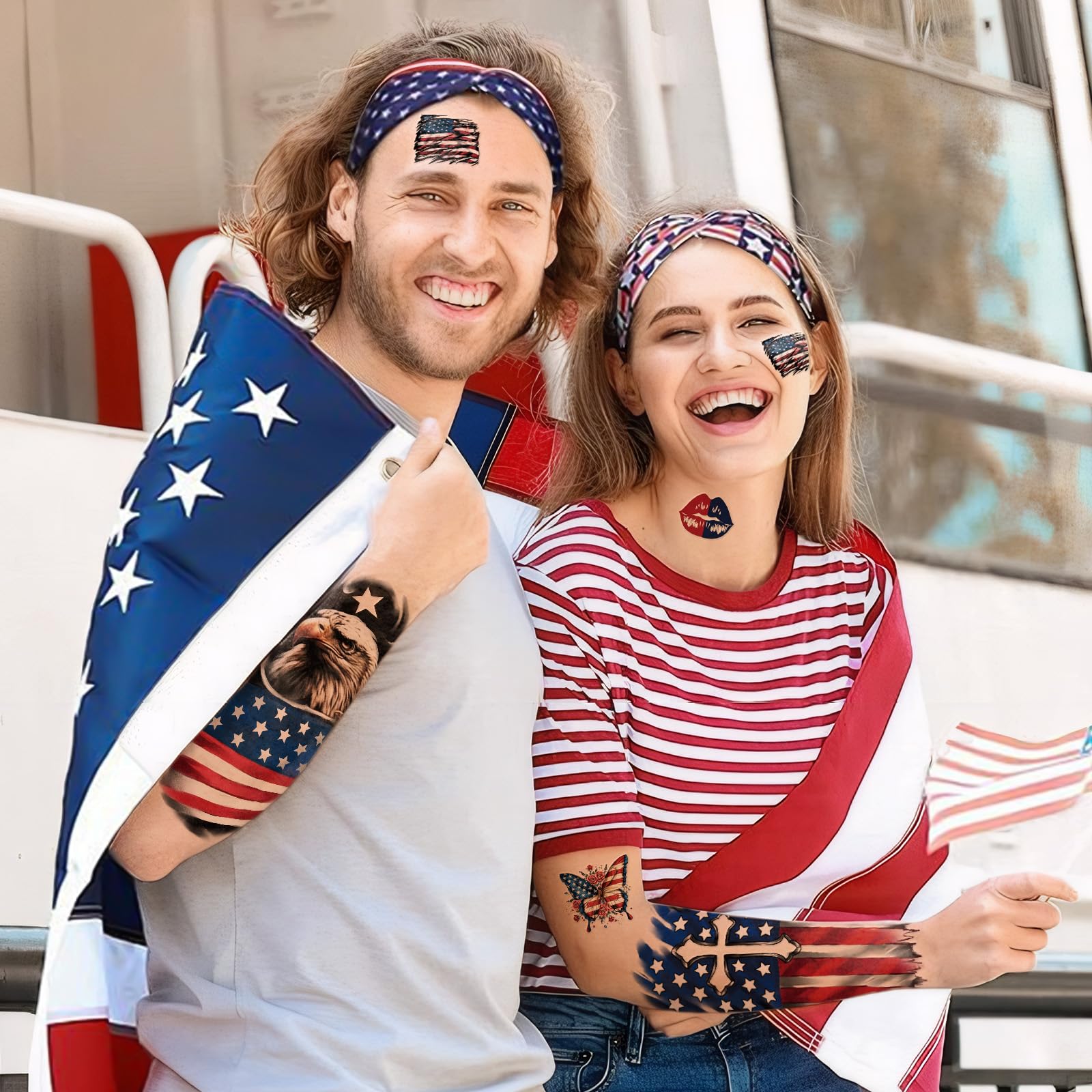 Yazhiji love America tattoo design, versatile for family gatherings.