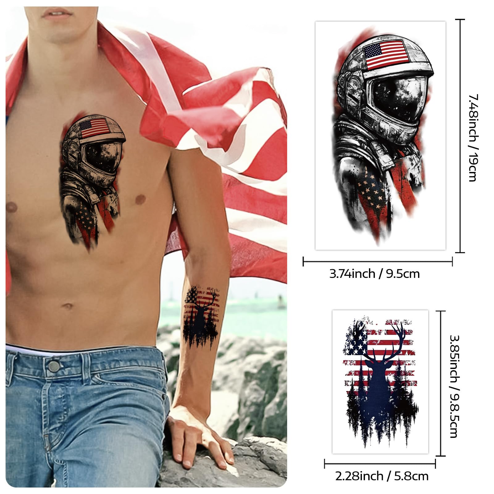 Yazhiji Medal of Freedom tattoo, symbolic detail for veterans and events.