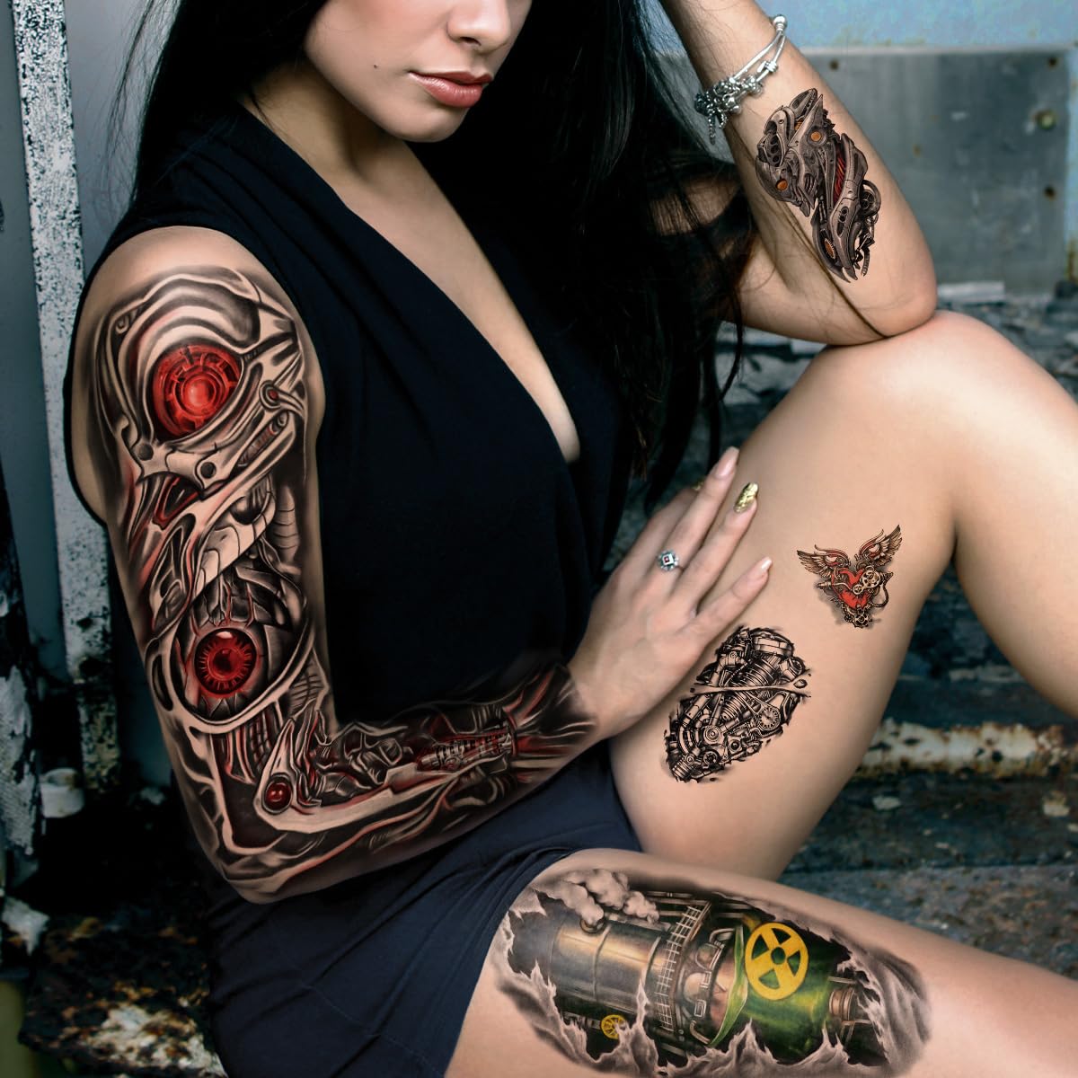 Yazhiji tattoo sticker half-arm suitable for warm-weather wear