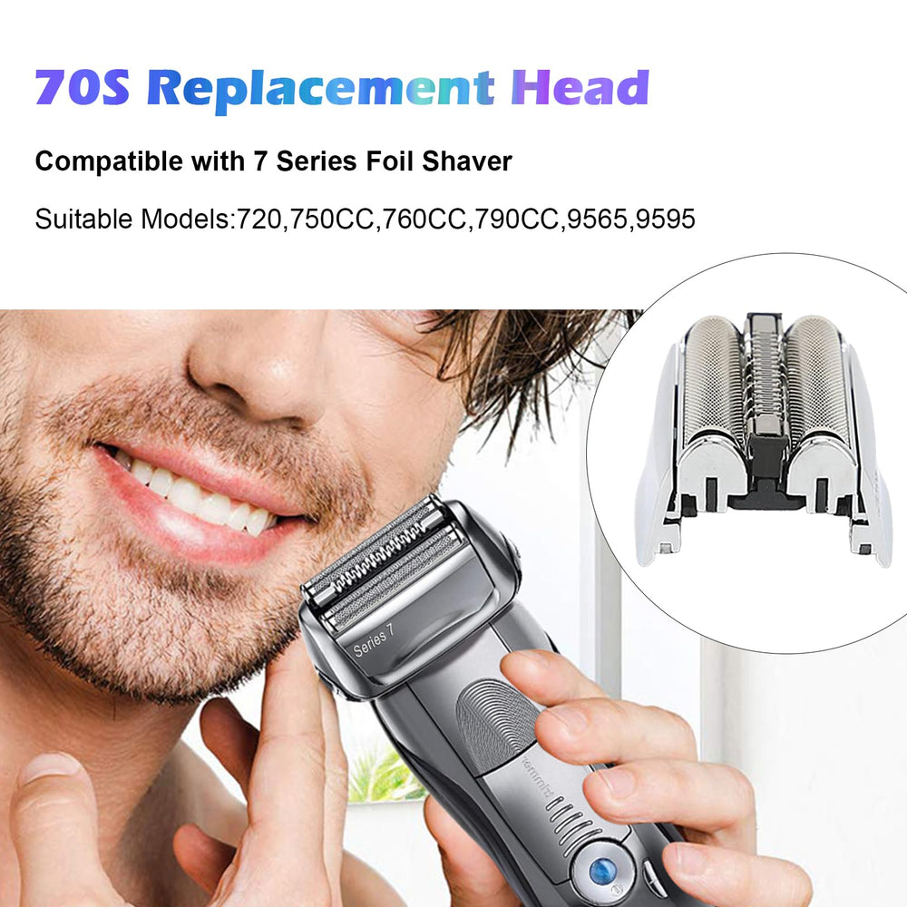 YAZIYIR 70s head fits Braun 7 Series 750CC, restoring efficiency for quick, thorough shaves