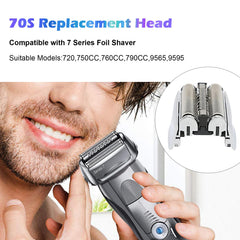 YAZIYIR 70s head fits Braun 7 Series 750CC, restoring efficiency for quick, thorough shaves