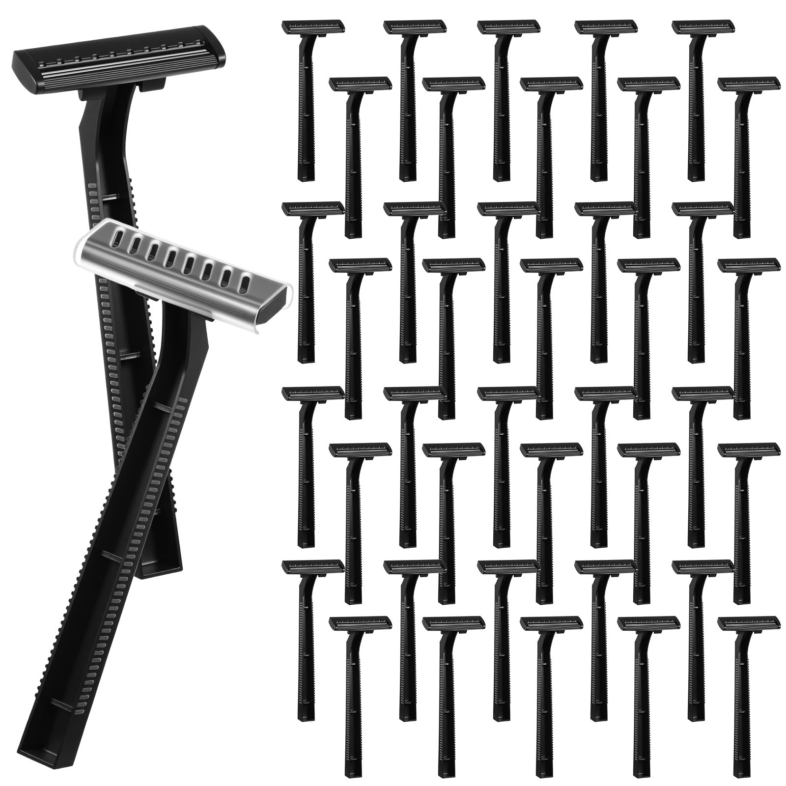 YBEATY 400pcs twin-blade disposable razors pack for steady grooming supply