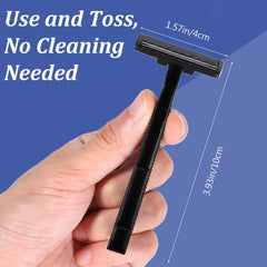 YBEATY razor with clear safety cap protects blades during storage