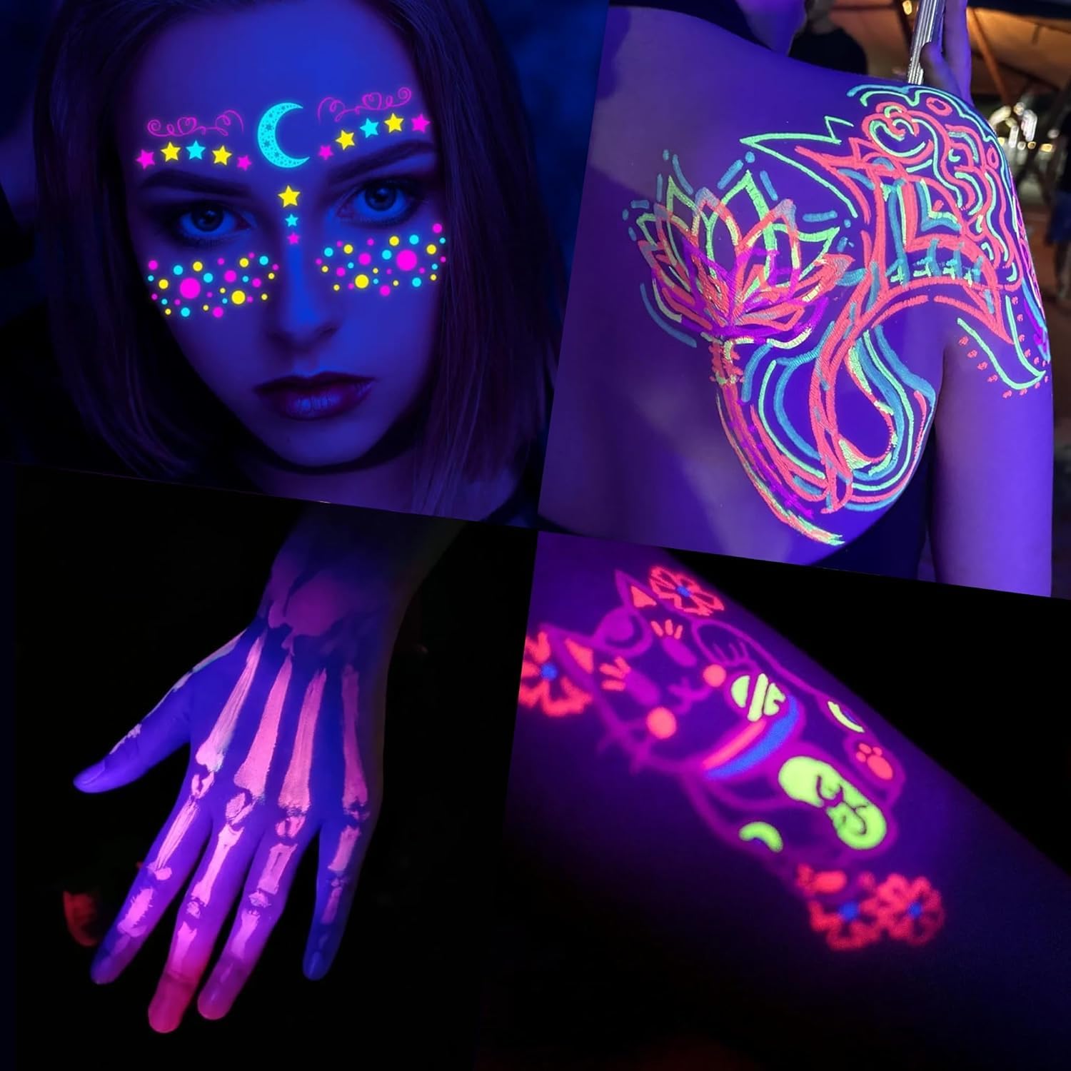 Ybeauty green fluorescent tattoo ink for vivid coverage and UV visibility.