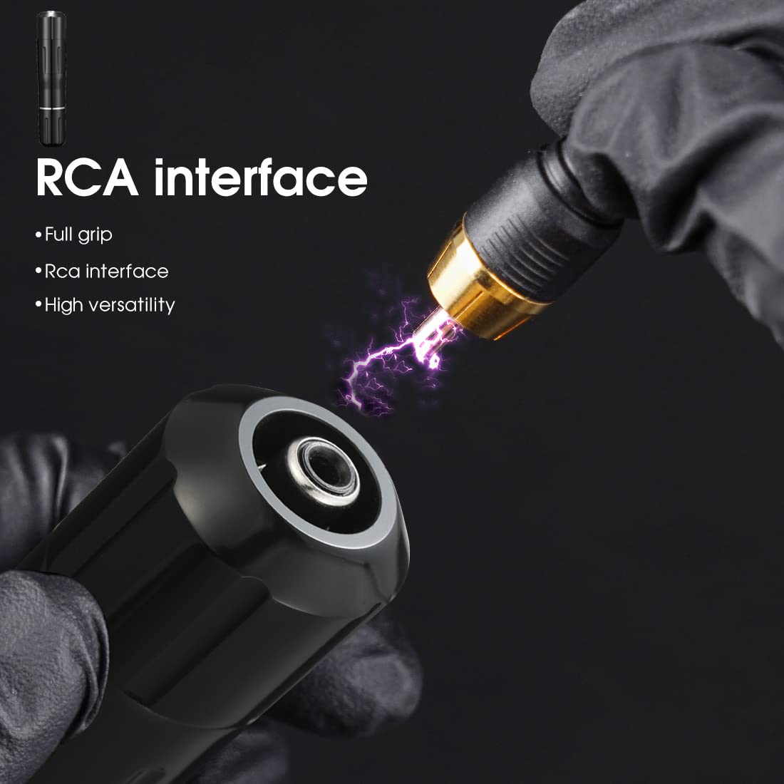 Handheld Ybeauty tattoo gun kit enables precise control during practice.