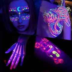 Ybeauty green UV tattoo ink bottle enhances neon accents