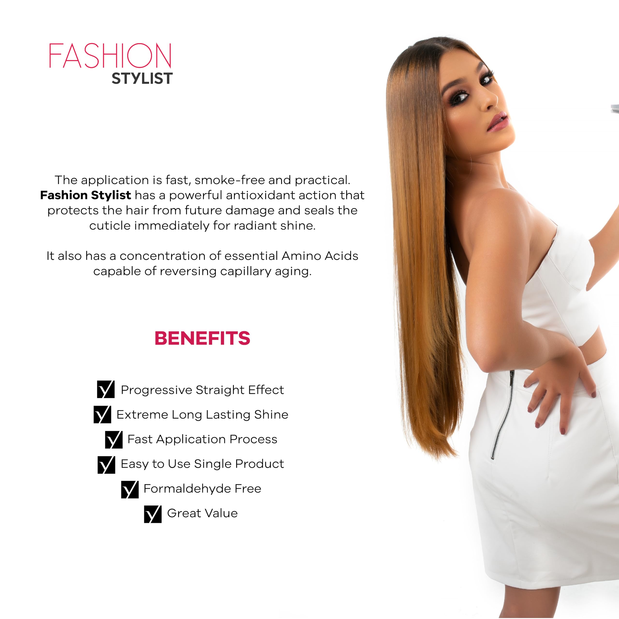 YBERA PARIS color-safe keratin care protects color-treated hair.