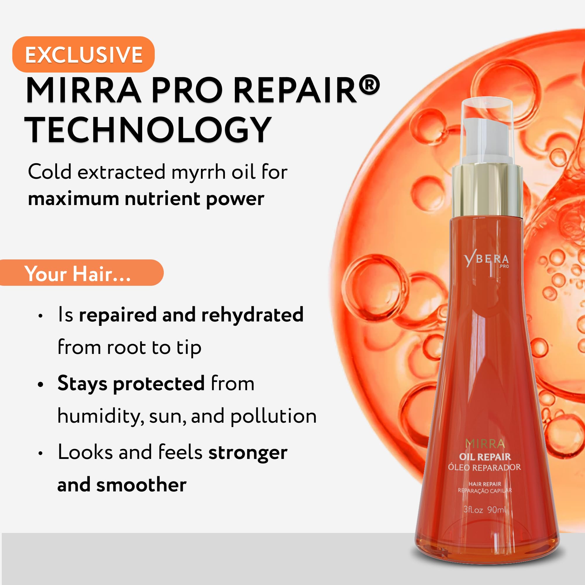 Ybera Paris Mirra Oil Repair texture highlights a silky, non-greasy finish