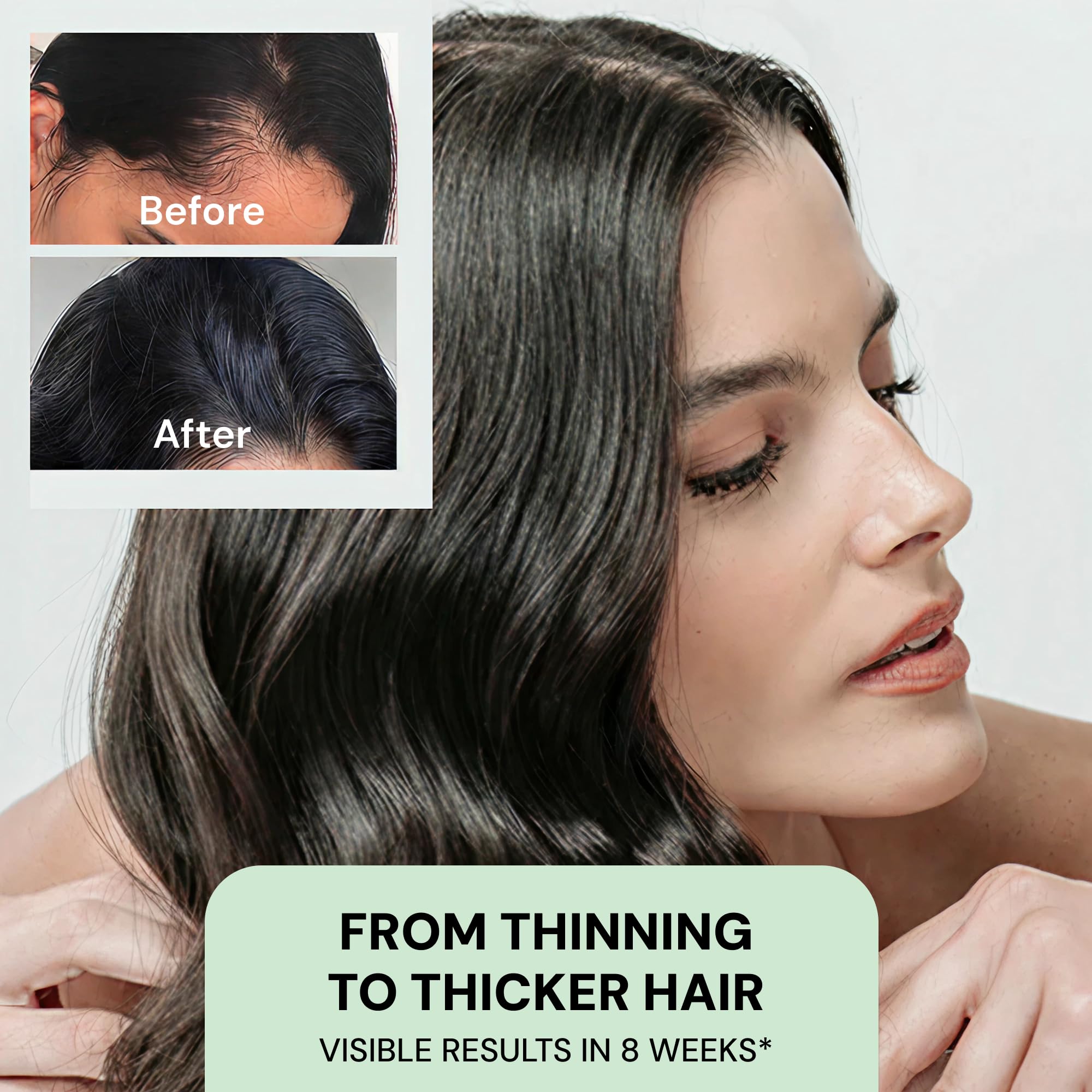 Gentle scalp massage with Vello Serum to promote circulation.